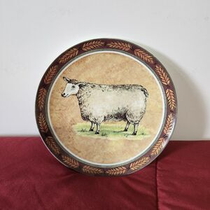 Formalities Baum Bros Barnyard Sheep Plate 8” Collector Decorative Porcelain